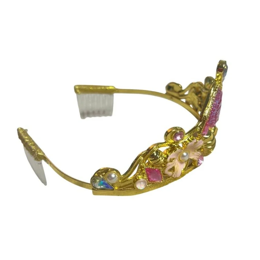 Disney Princess Tiara Rapunzel Costume Tiara Made Of Gold‎ Plated Metal